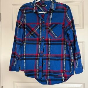 Urban Outfitters Blue and Red Flannel